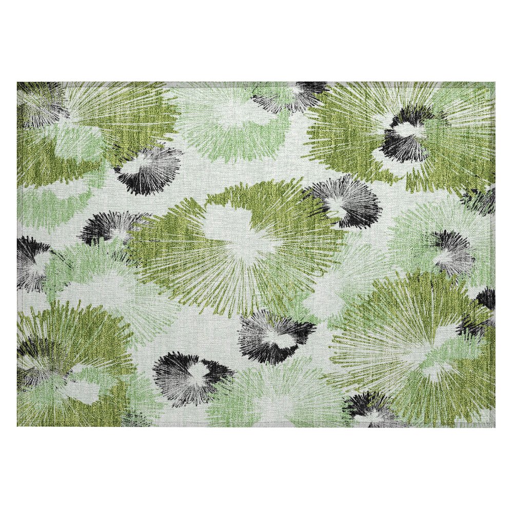 Machine Washable Indoor/Outdoor Chantille ACN2132 Olive 1'8" x 2'6" Rug