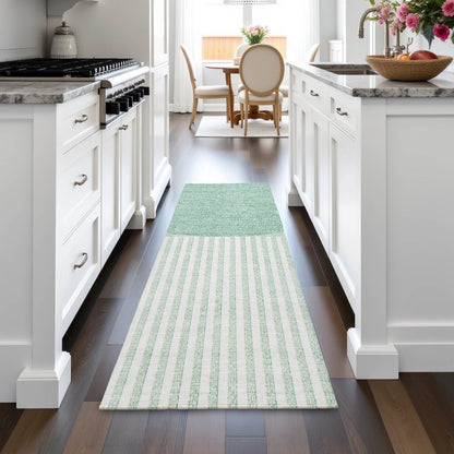 Machine Washable Indoor/Outdoor Chantille ACN2134 Teal 2'3" x 7'6" Runner Rug
