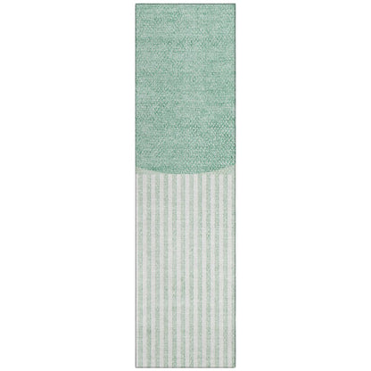 Machine Washable Indoor/Outdoor Chantille ACN2134 Teal 2'3" x 7'6" Runner Rug
