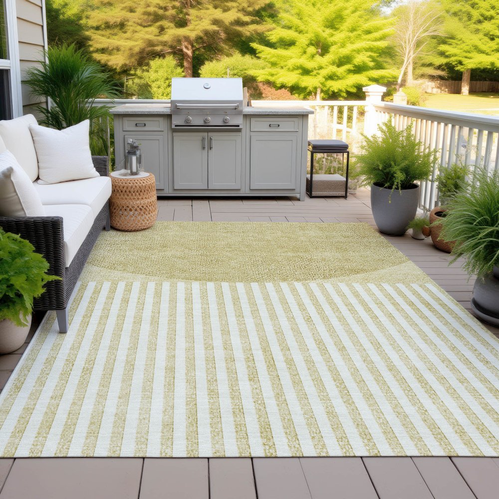 Machine Washable Indoor/Outdoor Chantille ACN2134 Wheat 2'6" x 3'10" Rug