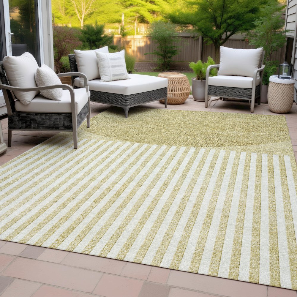 Machine Washable Indoor/Outdoor Chantille ACN2134 Wheat 2'6" x 3'10" Rug