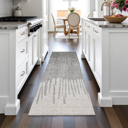 Machine Washable Indoor/Outdoor Chantille ACN2135 Gray 2'3" x 7'6" Runner Rug