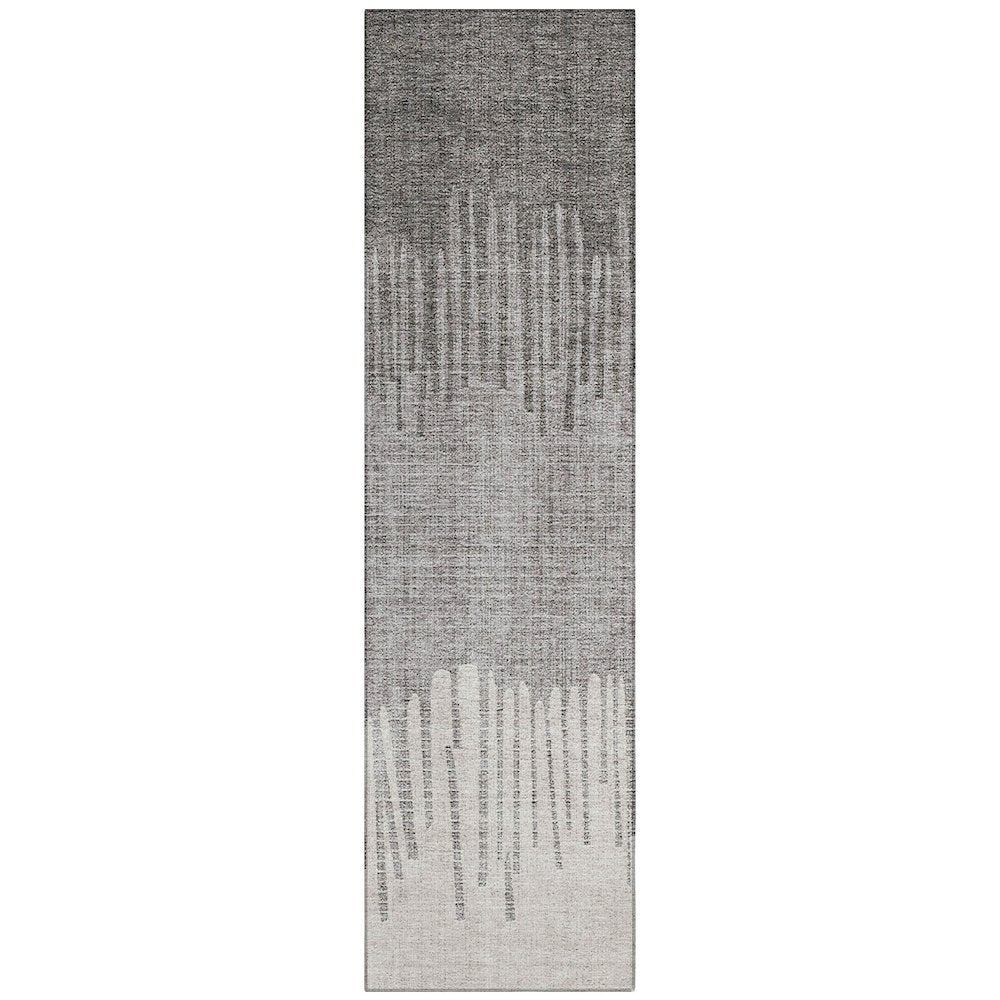 Machine Washable Indoor/Outdoor Chantille ACN2135 Gray 2'3" x 7'6" Runner Rug
