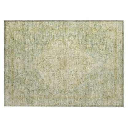 Machine Washable Indoor/Outdoor Chantille ACN2136 Sage 1'8" x 2'6" Rug