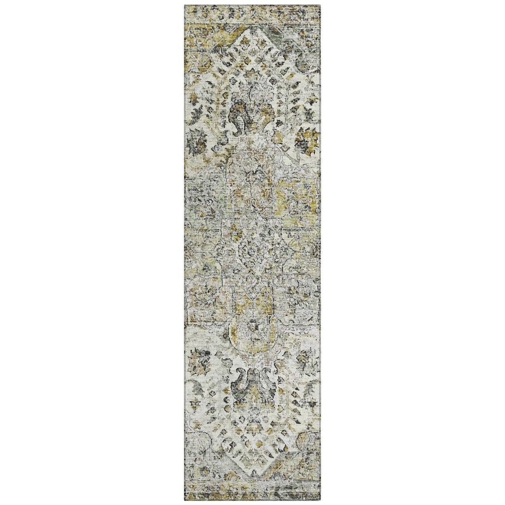 Machine Washable Indoor/Outdoor Chantille ACN2138 Beige 2'3" x 7'6" Runner Rug