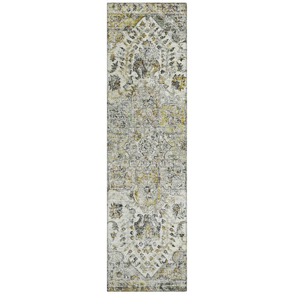 Machine Washable Indoor/Outdoor Chantille ACN2138 Beige 2'3" x 7'6" Runner Rug