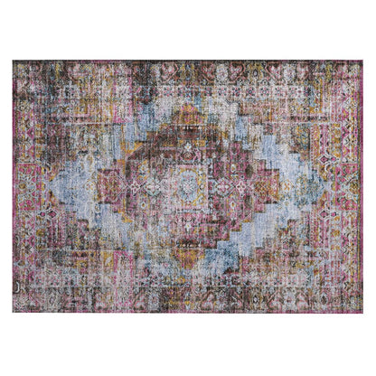 Machine Washable Indoor/Outdoor Chantille ACN2139 Pink 1'8" x 2'6" Rug