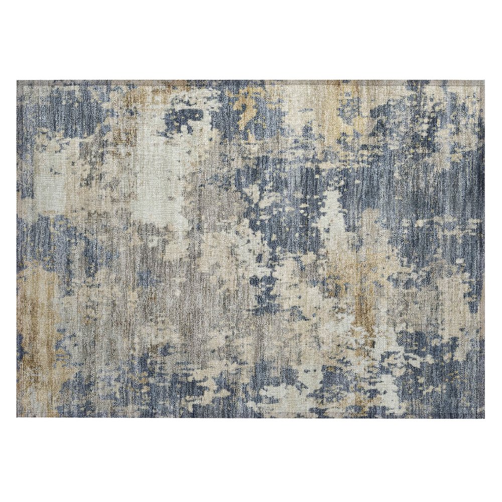 Machine Washable Indoor/Outdoor Chantille ACN2142 Blue 1'8" x 2'6" Rug