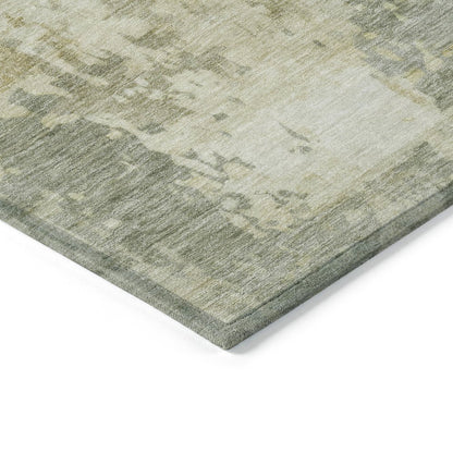 Machine Washable Indoor/Outdoor Chantille ACN2142 Sage 1'8" x 2'6" Rug