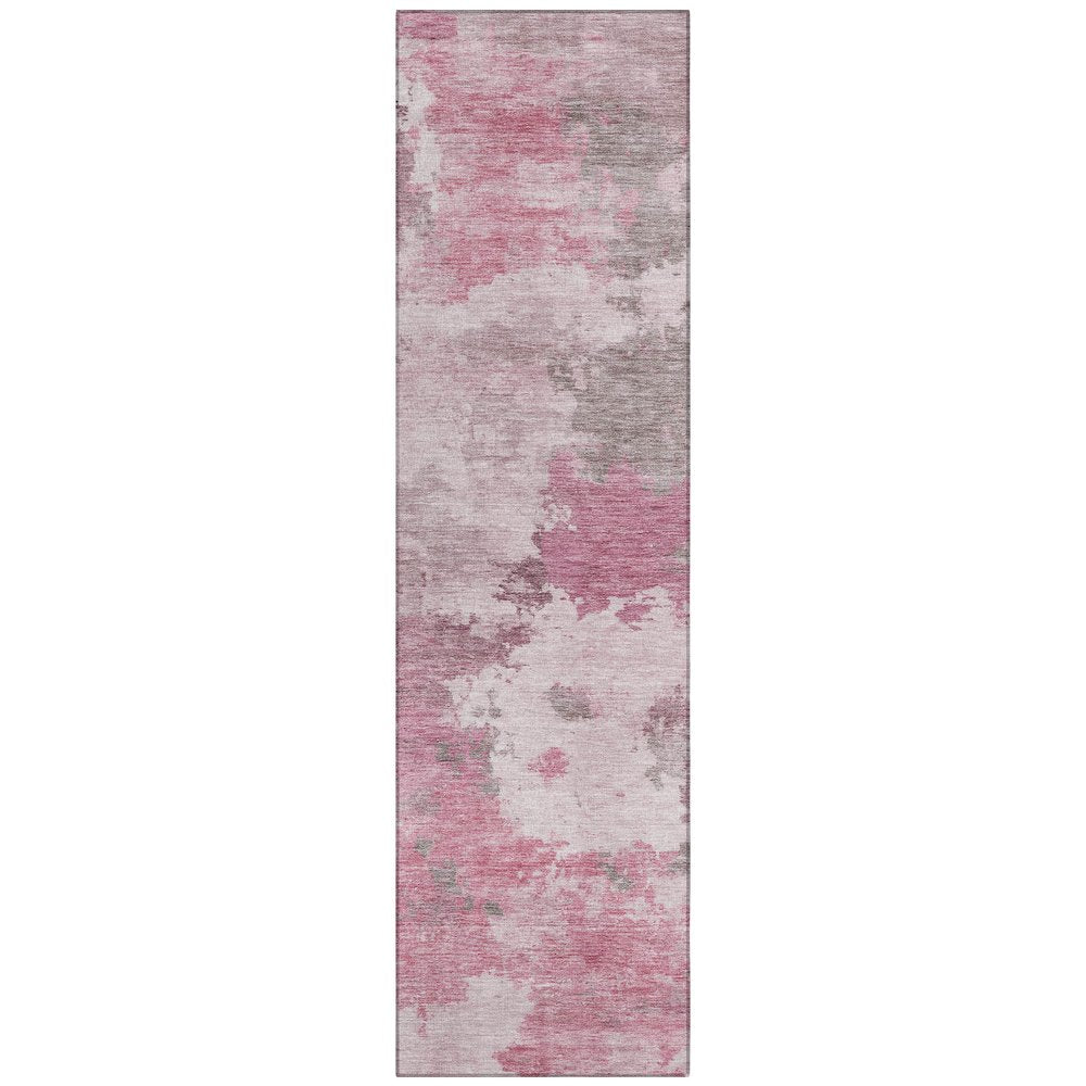 Machine Washable Indoor/Outdoor Chantille ACN2144 Pink 2'3" x 7'6" Runner Rug