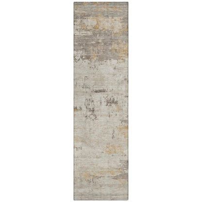 Machine Washable Indoor/Outdoor Chantille ACN2145 Putty 2'3" x 7'6" Runner Rug