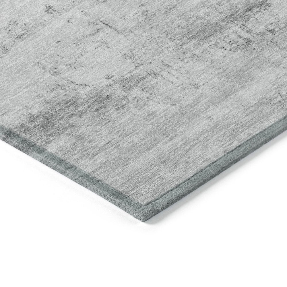 Machine Washable Indoor/Outdoor Chantille ACN2145 Silver 1'8" x 2'6" Rug