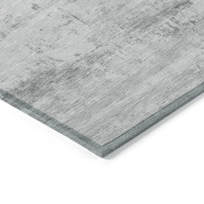 Machine Washable Indoor/Outdoor Chantille ACN2145 Silver 1'8" x 2'6" Rug