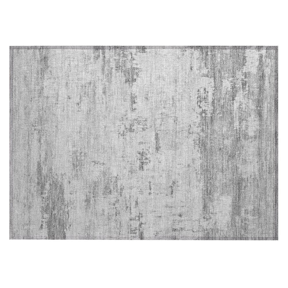 Machine Washable Indoor/Outdoor Chantille ACN2145 Silver 1'8" x 2'6" Rug