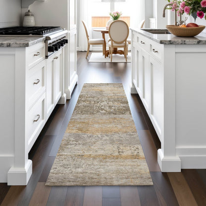 Machine Washable Indoor/Outdoor Chantille ACN2146 Brown 2'3" x 7'6" Runner Rug