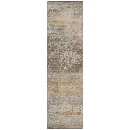 Machine Washable Indoor/Outdoor Chantille ACN2146 Brown 2'3" x 7'6" Runner Rug