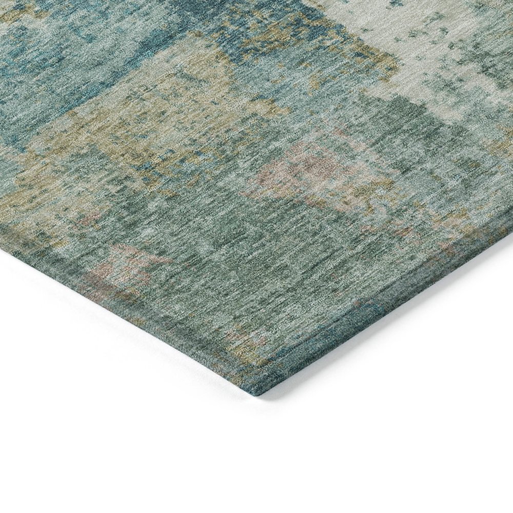 Machine Washable Indoor/Outdoor Chantille ACN2147 Teal 1'8" x 2'6" Rug