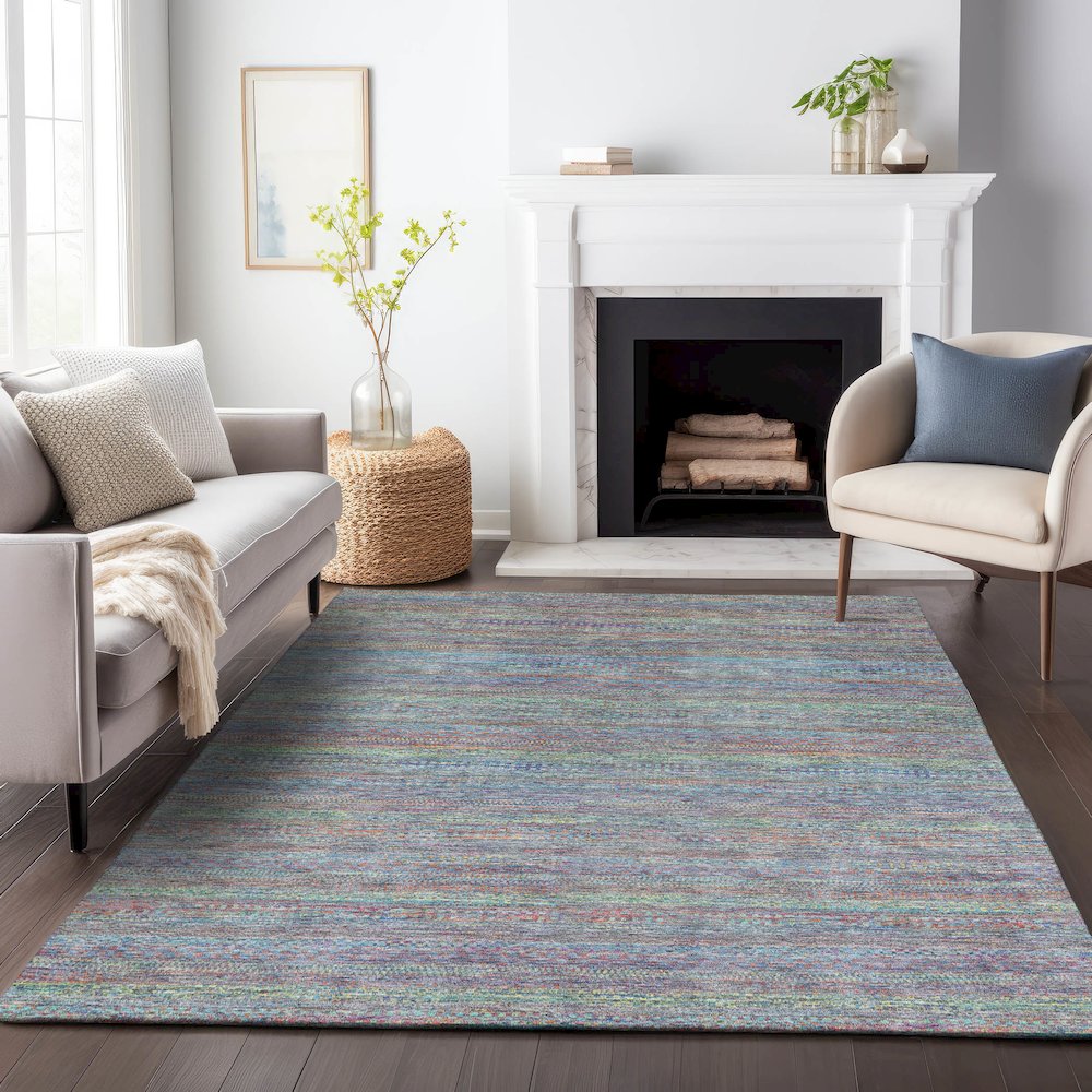 Machine Washable Indoor/Outdoor Chantille ACN2148 Blue 2'6" x 3'10" Rug