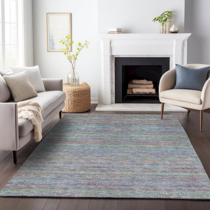 Machine Washable Indoor/Outdoor Chantille ACN2148 Blue 2'6" x 3'10" Rug