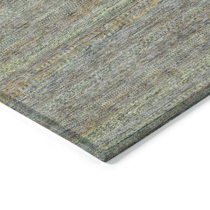 Machine Washable Indoor/Outdoor Chantille ACN2148 Gray 1'8" x 2'6" Rug