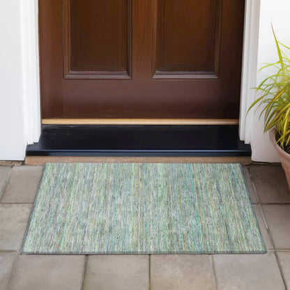 Machine Washable Indoor/Outdoor Chantille ACN2148 Pewter 1'8" x 2'6" Rug