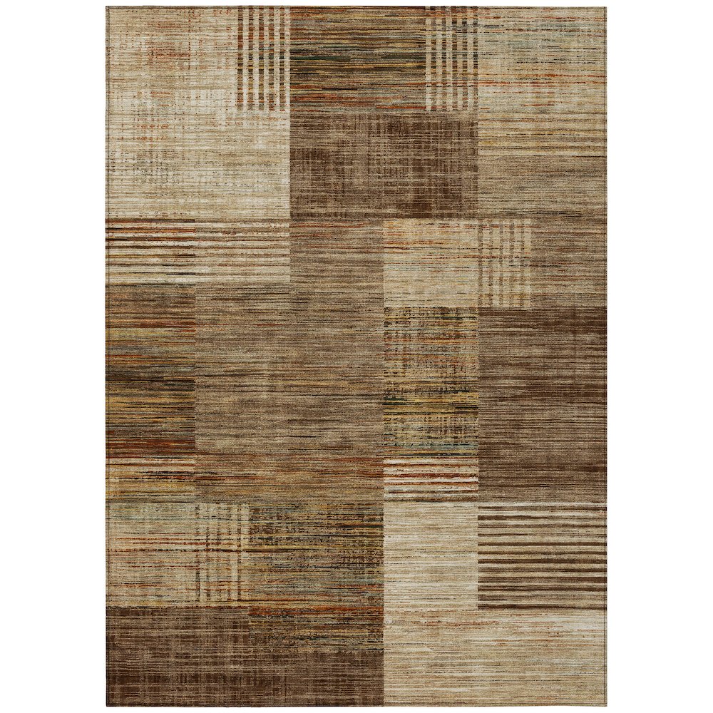 Machine Washable Indoor/Outdoor Chantille ACN2149 Brown 2'6" x 3'10" Rug