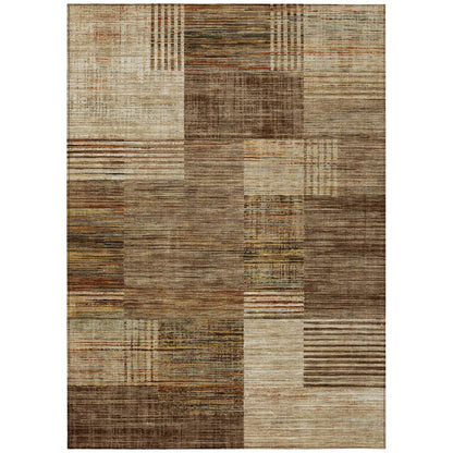 Machine Washable Indoor/Outdoor Chantille ACN2149 Brown 2'6" x 3'10" Rug