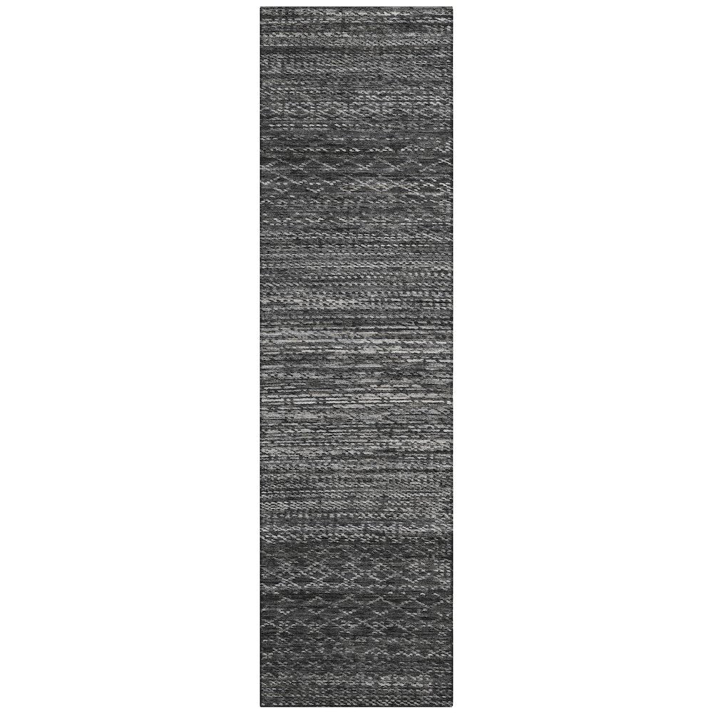 Machine Washable Indoor/Outdoor Chantille ACN2150 Charcoal 2'3"x7'6" Runner Rug