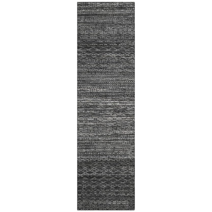 Machine Washable Indoor/Outdoor Chantille ACN2150 Charcoal 2'3"x7'6" Runner Rug