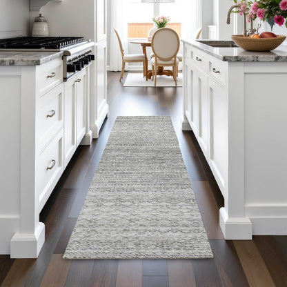 Machine Washable Indoor/Outdoor Chantille ACN2150 Gray 2'3" x 7'6" Runner Rug