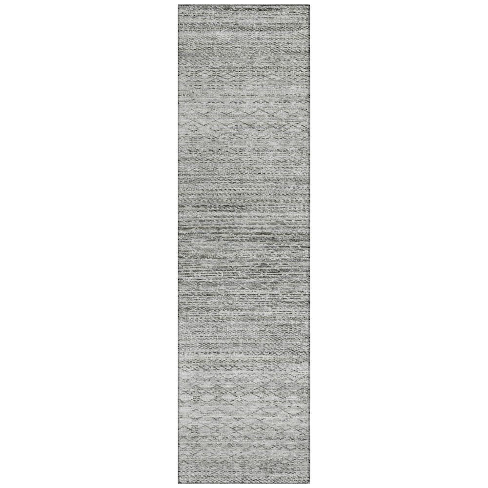 Machine Washable Indoor/Outdoor Chantille ACN2150 Gray 2'3" x 7'6" Runner Rug