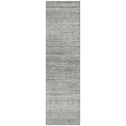 Machine Washable Indoor/Outdoor Chantille ACN2150 Gray 2'3" x 7'6" Runner Rug