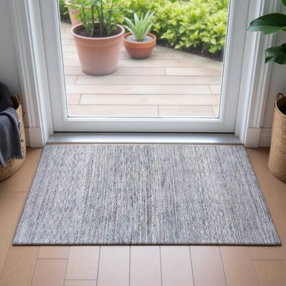 Machine Washable Indoor/Outdoor Chantille ACN2150 Sky 1'8" x 2'6" Rug