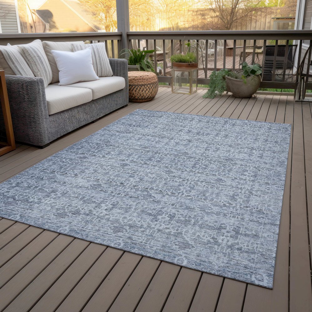Machine Washable Indoor/Outdoor Chantille ACN2152 Blue 2'6" x 3'10" Rug