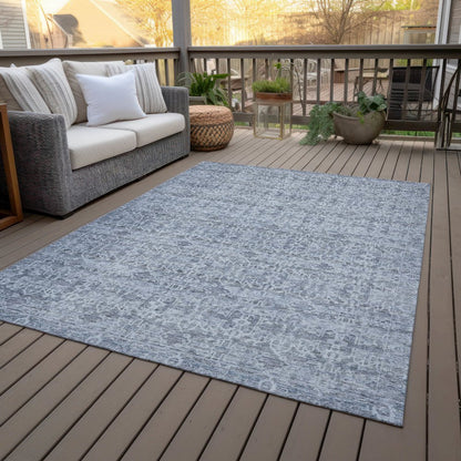Machine Washable Indoor/Outdoor Chantille ACN2152 Blue 2'6" x 3'10" Rug