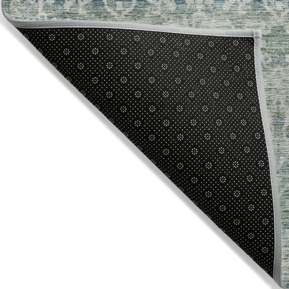 Machine Washable Indoor/Outdoor Chantille ACN2152 Teal 1'8" x 2'6" Rug