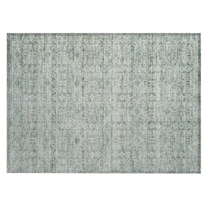 Machine Washable Indoor/Outdoor Chantille ACN2152 Teal 1'8" x 2'6" Rug