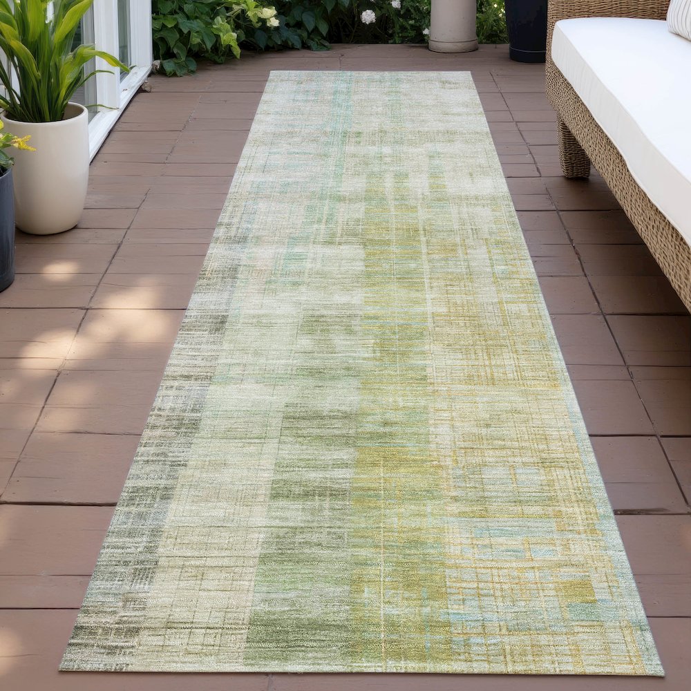 Machine Washable Indoor/Outdoor Chantille ACN2153 Linen 2'3" x 7'6" Runner Rug