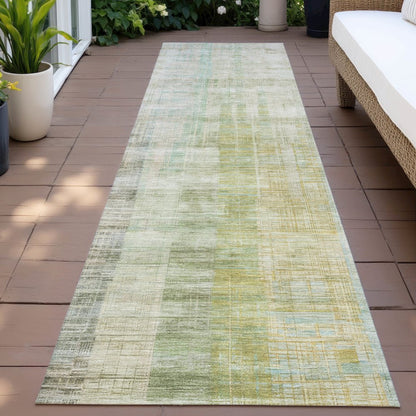 Machine Washable Indoor/Outdoor Chantille ACN2153 Linen 2'3" x 7'6" Runner Rug
