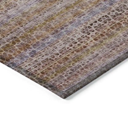 Machine Washable Indoor/Outdoor Chantille ACN2155 Khaki 1'8" x 2'6" Rug