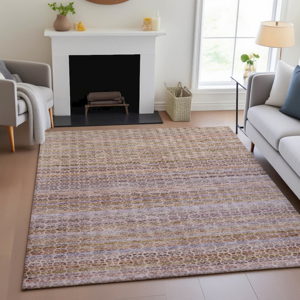 Machine Washable Indoor/Outdoor Chantille ACN2155 Khaki 2'6" x 3'10" Rug