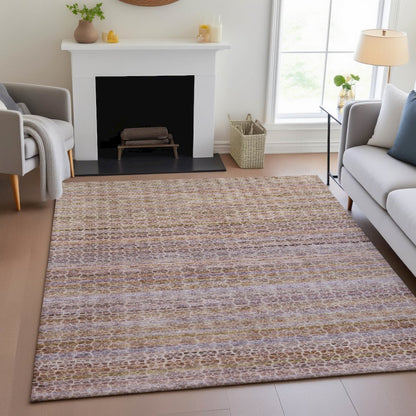 Machine Washable Indoor/Outdoor Chantille ACN2155 Khaki 2'6" x 3'10" Rug