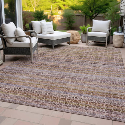 Machine Washable Indoor/Outdoor Chantille ACN2155 Khaki 2'6" x 3'10" Rug