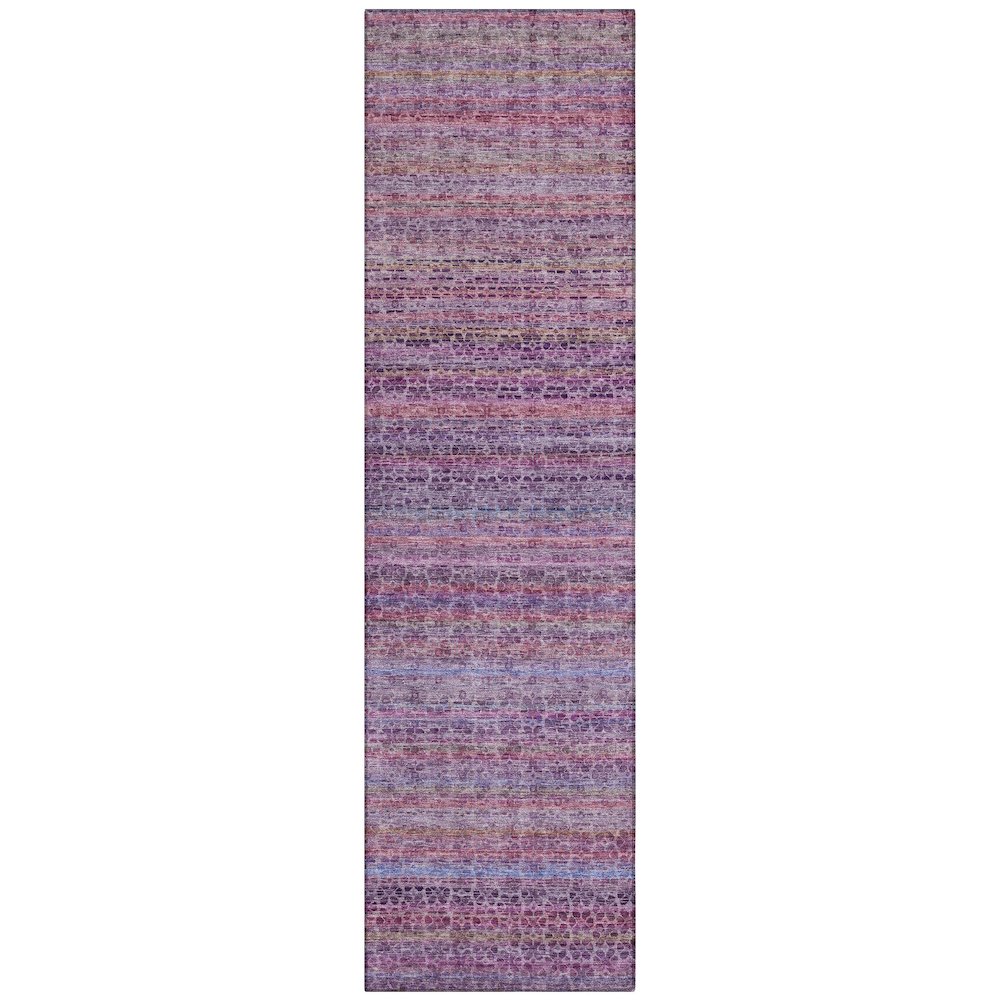 Machine Washable Indoor/Outdoor Chantille ACN2155 Purple 2'3" x 7'6" Runner Rug