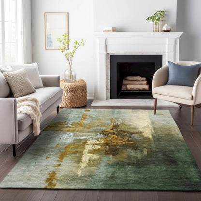 Machine Washable Indoor/Outdoor Chantille ACN2157 Brown 2'6" x 3'10" Rug