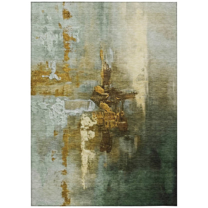 Machine Washable Indoor/Outdoor Chantille ACN2157 Brown 2'6" x 3'10" Rug