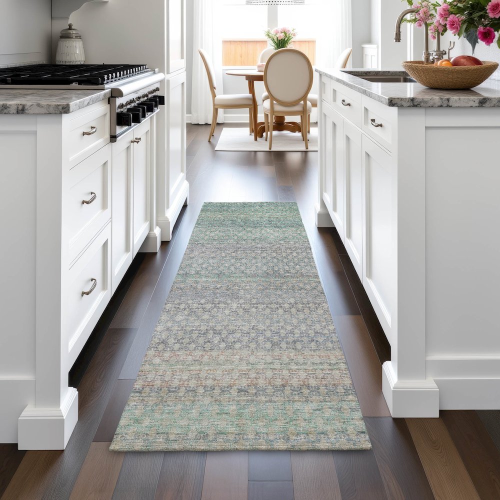 Machine Washable Indoor/Outdoor Chantille ACN2158 Beige 2'3" x 7'6" Runner Rug