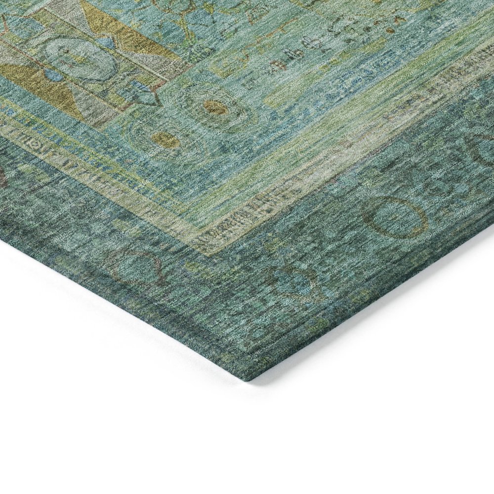 Machine Washable Indoor/Outdoor Chantille ACN2159 Green 1'8" x 2'6" Rug
