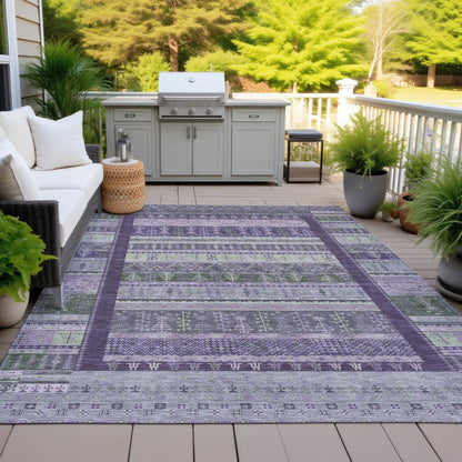 Machine Washable Indoor/Outdoor Chantille ACN2160 Purple 2'6" x 3'10" Rug