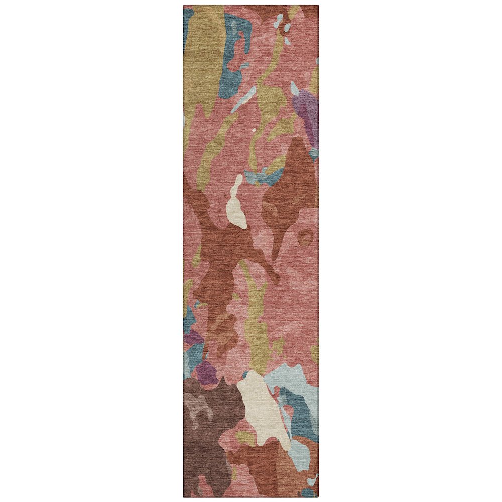 Machine Washable Indoor/Outdoor Chantille ACN2161 Pink 2'3" x 7'6" Runner Rug